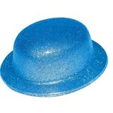 YNT İthalat Mavi Renk Simli Melon Yuvarlak Parti Şapkası 24X26 Cm SM-SMR-D245