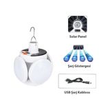 Ynt İthalat P-038 Solar Güneş Enerji Ve Usb Sarjli 5 Kanatlı