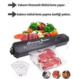 Ynt İthalat Vacuum Sealer Gıda Vakum ve Mühürleme Makinesi - Koyu Siyah