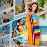 YOBEYI Ekstra Büyük Çizgili Plaj Havlusu - Ultra Yumuşak Mikrofiber, Hızlı Kuruyan ve Kumsuz, Seyahat, Yoga, Kamp ve Yüzme için Uygun - Makinede Yıkanabilir, Plaj Havlusu