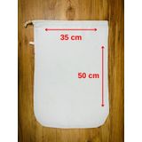 Yoga And Food %100 Ağartılmamış Ham Pamuk Bitkisel Süt Süzme Kesesi Badem Sütü, Fındık Sütü, Yeşil Sebze Suyu Süzme - Organik Pamuk Kese (35X50 Cm)