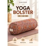 Yoga Bolster 65X22 Cm Silindir Meditasyon Minderi Kırpıntı Sünger Dolgulu