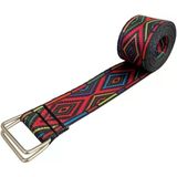Yoga Kemeri - Desenli Metal Bağlantılı 200 Cm Yoga Kemeri - Yoga Kayışı
