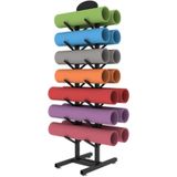 Yoga Mat Rafı - Egzersiz Paspasları ve Köpük Silindirleri için Serbest Daimi Saklama Tutacağı, Ev Spor Salonu için Dayanıklı Düzenleyici, Yerden Tasarruflu Fitness Ekipmanları Depolama