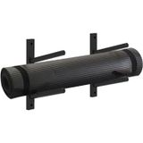 Yoga Matı Duvar Askısı, Köpük Rulo ve Ev Spor Salonu Havlu Askısı, Yerden Tasarruf Sağlayan Fitness Organizatörü, Siyah-35 cm (13,8 inç) Depolama Çözümü