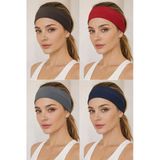 Yoga Saç Bandı Bandana (Aloyazılı) Antrasit Saç Bandı - Bandana - 1 Adet Saç Bantı
