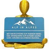 Yoga Temalı Kartvizitlik (Altın Renk)