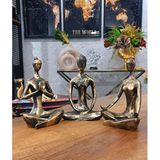 Yoga Yapan Biblo Büyük Boy SİYAH RENK