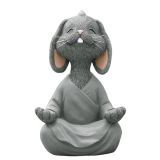 Yoga Yapan Tavşan Biblo Büyük Boy, Gri