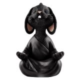 Yoga Yapan Tavşan Biblo Büyük Boy, Siyah