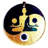 Yogacı Kız Nazar Boncuklu Duvar Süsü, Cam Hediyelik Eşya, Dekoratif Cam Duvar Dekoru