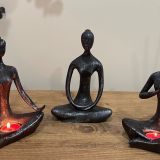 Yogacı Mumluk Set Gümüş Eskitme