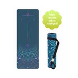 Yogatime Rubber Yoga Mat Colour Line 4mm – Mandala Füme - Hizalama Çizgili Kaymaz Kauçuk Yoga Matı