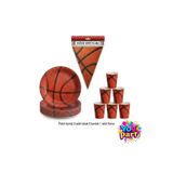 Yogi parti Basketbol Baskılı Tabak Bardak Flama 8 kişilik Doğumgünü seti Parti malzemeleri