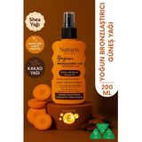 Yoğun Bronzlaştırıcı Yağ | Havuç & Kakao Yağı, Vitamin E, Tüm Cilt Tiplerine Uygun Sprey - 200 Ml