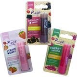 Yoğun Etkili Dudak Koruyucu Nemlendirici Balm Kiraz Çilek Çikolata (3lü Set) (Lisinya)