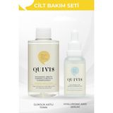 Yoğun Nem & Aydınlatıcı Cilt Bakım Seti | Glikolik Tonik & Hyaluronik Asit Serum
