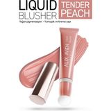 Yoğun Pigmentli E Vitaminli Mat Bitişli Kremsi Likit Allık - Liquid Blusher 01 Tender Peach - pembe