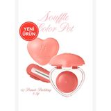 Yoğun Pigmentli Köpük Yapıda Kadife Bitişli Ruj & Allık DASIQUE Souffle Color Pot 02 Pomelo Pudding