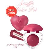 Yoğun Pigmentli Köpük Yapıda Kadife Bitişli Ruj & Allık DASIQUE Souffle Color Pot 15 Lavender Potage