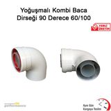 Yoğuşmalı Kombi Baca Dirseği 90 Derece 60/100