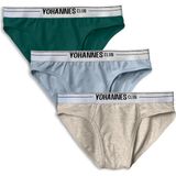Yohannes Club Erkek Çocuk, Pamuklu Slip Külot, 3'lü Paket, nefes alan kumaş - 3 - 4 Yaş - Çok Renkli