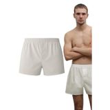 Yohannes Club Erkek Pamuklu Poplin Boxer, Tekli Paket, Kırık Beyaz