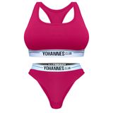 Yohannes Club Kadın, İç Çamaşırı Takımı, (B. Sütyen-Brazilian) (Pembe, Large (L))