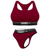 Yohannes Club Kadın, İç Çamaşırı Takımı, (B. Sütyen-Tanga) (Bordo, Medium (M))