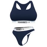 Yohannes Club Kadın, İç Çamaşırı Takımı, (B. Sütyen-Tanga) (Lacivert, Medium (M))