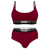 Yohannes Club Kadın, İç Çamaşırı Takımı, (Bralet Sütyen-Hipster Külot) (Bordo, Medium (M))