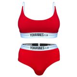 Yohannes Club Kadın, İç Çamaşırı Takımı, (Bralet Sütyen-Hipster Külot) (Kırmızı, Medium (M))