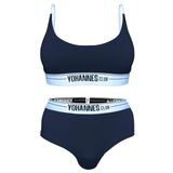 Yohannes Club Kadın, İç Çamaşırı Takımı, (Bralet Sütyen-Hipster Külot) (Lacivert, Large (L))