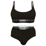Yohannes Club Kadın, İç Çamaşırı Takımı, (Bralet Sütyen-Hipster Külot) (Siyah, Small (S))