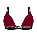 Yohannes Club, Kadın, Lastikli Üçgen Sütyen (Bordo, XLarge (XL))