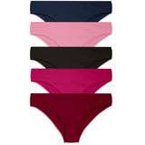 Yohannes Club Kadın, Pamuklu Hipster Basic Külot, Çoklu Paket (Pudra,Pembe, Bordo, Lacivert, Siyah, Small (S))