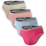 Yohannes Club Kız Çocuk, Pamuklu Slip Külot, 4'lü Paket, Hijyenik ve Cilt Dostu - 5 - 6 Yaş - Mix Color