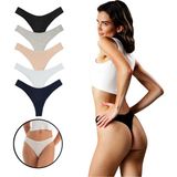 Yohannes Club Yohannesclub,kadın,pamuklu Basic Tanga Külot, 5'li - Somon - Pudra - Pembe - Kırmızı - Bordo - XL