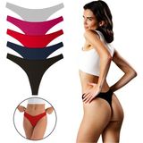 Yohannes Club Yohannesclub,kadın,pamuklu Basic Tanga Külot, 5'li - Somon - Pudra - Pembe - Kırmızı - Bordo