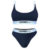 YohannesClub, Kadın, İç Çamaşırı Takımı, (Bralet Sütyen-Bikini Külot) (Lacivert, Large (L))