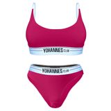 YohannesClub, Kadın, İç Çamaşırı Takımı, (Bralet Sütyen-Bikini Külot) (Pembe, XLarge (XL))
