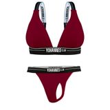 YohannesClub, Kadın, İç Çamaşırı Takımı, (Las. Askılı Sütyen-Tanga) (Bordo, Medium (M))