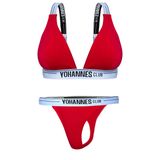YohannesClub, Kadın, İç Çamaşırı Takımı, (Las. Askılı Sütyen-Tanga) (Kırmızı, Small (S))