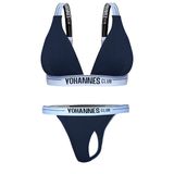 YohannesClub, Kadın, İç Çamaşırı Takımı, (Las. Askılı Sütyen-Tanga) (Lacivert, Large (L))
