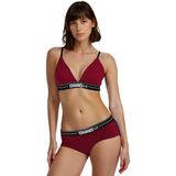 YohannesClub, Kadın, İç Çamaşırı Takımı, (Üçgen Sütyen-Boyshort) (Bordo, Small (S))
