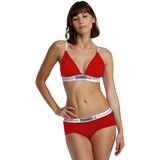 YohannesClub, Kadın, İç Çamaşırı Takımı, (Üçgen Sütyen-Boyshort) (Kırmızı, Small (S))