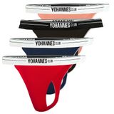 YohannesClub, Kadın, Lastik Bantlı Tanga Külot, (Somon, Kırmızı, Lacivert, Siyah, Small (S))