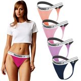 YohannesClub, Kadın, Lastik Bantlı Tanga Külot, (Somon, Kırmızı, Lacivert, Siyah, XLarge (XL))