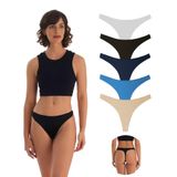 YohannesClub, Kadın, Pamuklu Basic Tanga Külot, Çoklu Paket (Color512, X-Large (XL))