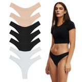 YohannesClub, Kadın, Pamuklu Basic Tanga Külot, Çoklu Paket (Color701, Medium (M))